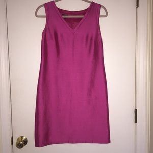 Hot pink silk Talbots dress size 4P